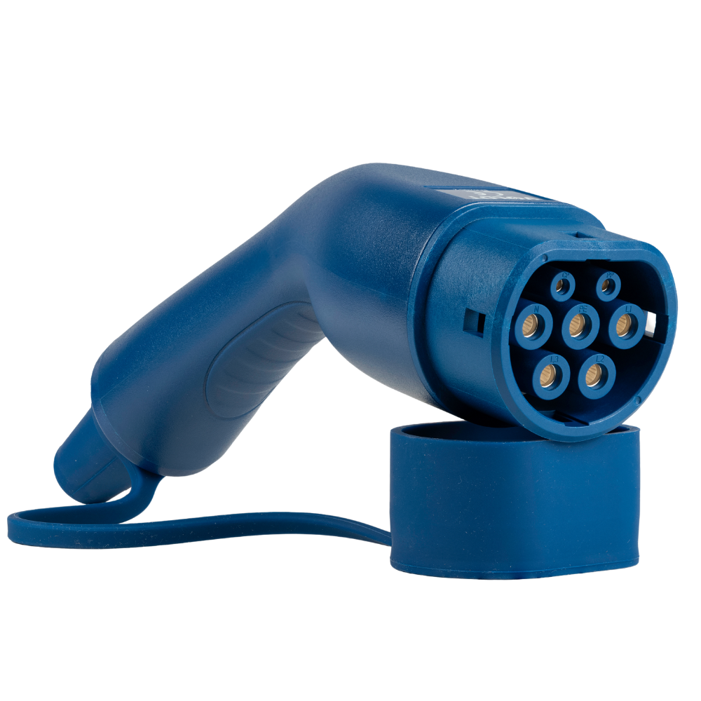 Tipo 2 | 1 fase | 32a | 7,4kW | cabo de carregamento em espiral