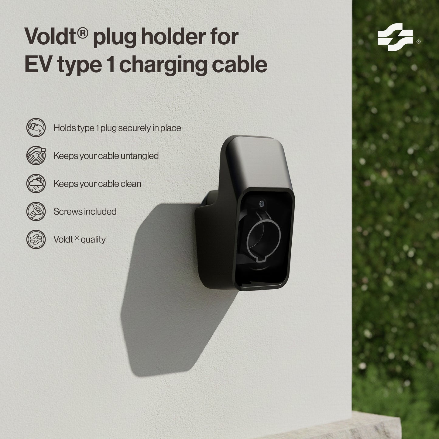 Suporte para ficha de cabo de carregamento EV Tipo 1