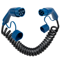Type 2 coiled charging cable