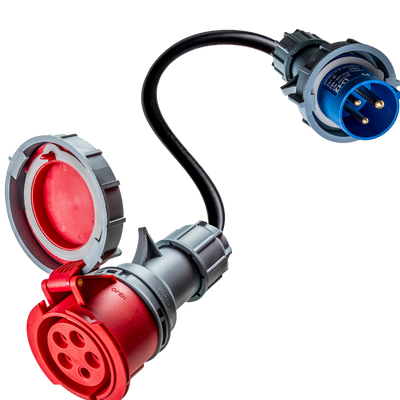 adaptador de comando de 16A 5 pólos para 16A 3 pólos