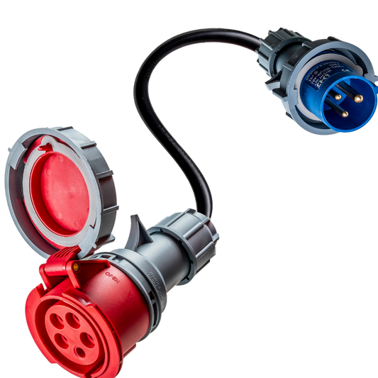 adaptador de comando de 16A 5 pólos para 16A 3 pólos