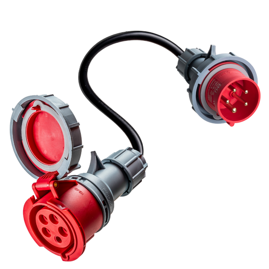 adaptador de comando de 16A de 5 pólos para 32A de 5 pólos