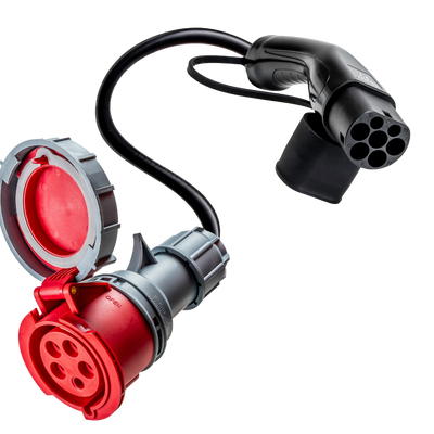 adaptador 32A de 5 pólos de comando para Tipo 2