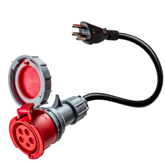 adaptador de 16A de 5 pólos para Tipo J para a Suíça