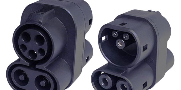 Adaptador de carregamento de veículos eléctricos CCS1 para CCS2