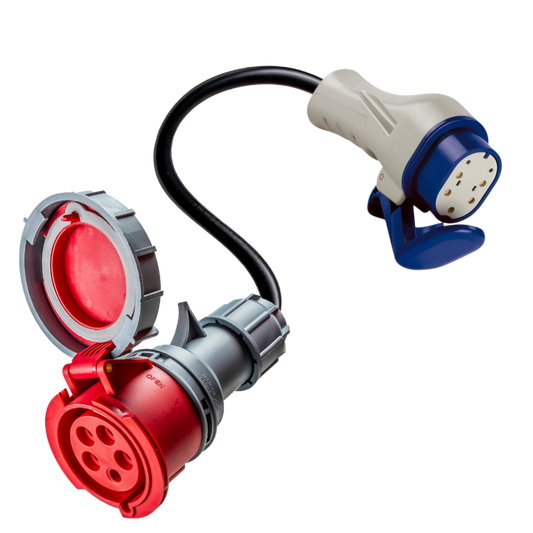 adaptador de 16A de 5 pólos para Tipo 3