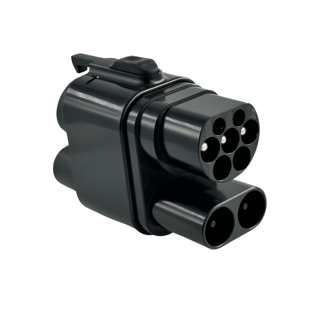 Adaptador de carregamento de veículos eléctricos CCS2 para CCS1