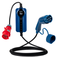 Tomada de comando vermelha tipo 2 - 16A| Trifásica | Ajustável 8A - 16A | Cabo de carregamento de 11kW