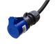 Cabo adaptador tipo 2 (lado da estação de carga) para tomada de comando azul de 3 pólos