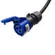 Cabo adaptador tipo 2 (lado da estação de carga) para tomada de comando azul de 3 pólos