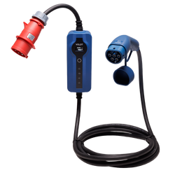 Tomada de comando vermelha tipo 2 - 32A | 3 fases | Ajustável 8A - 32a | Cabo de carregamento de 22kW