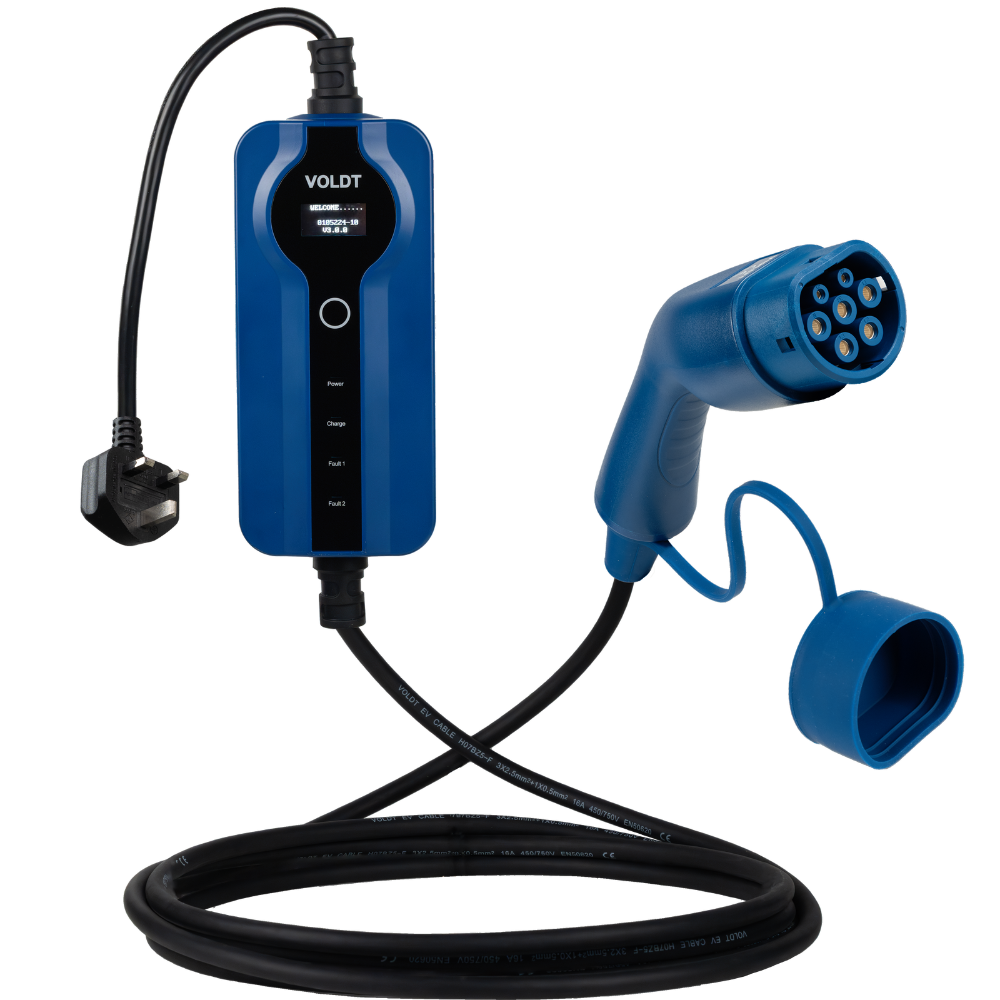 carregador de 3 pinos para veículos eléctricos | Ajustável 8A - 13A | Cabo de carregamento de 2,8kW