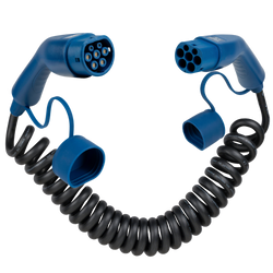 Tipo 2 | 1 fase | 32a | 7,4kW | cabo de carregamento em espiral