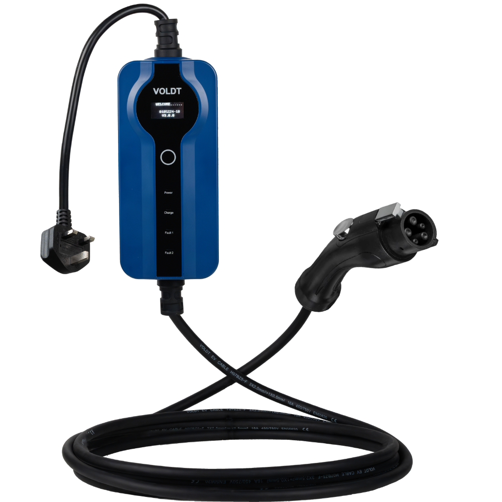 3 pinos - carregador de tipo 1 para veículos eléctricos | Ajustável 8A - 13A | 2,8kW