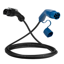 Tipo 1 - tipo 2 | 1 fase | 32a | 7,4kW cabo de carregamento