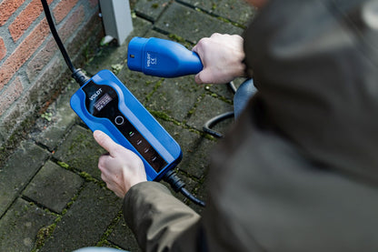 Tomada de comando vermelha tipo 2 - 16A| Trifásica | Ajustável 8A - 16A | Cabo de carregamento de 11kW