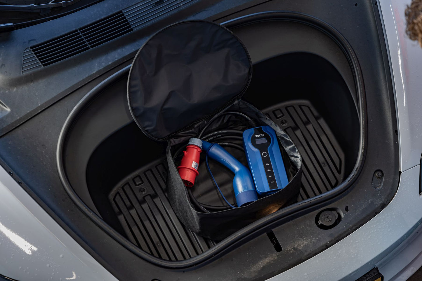 Tomada de comando vermelha tipo 2 - 16A| Trifásica | Ajustável 8A - 16A | Cabo de carregamento de 11kW