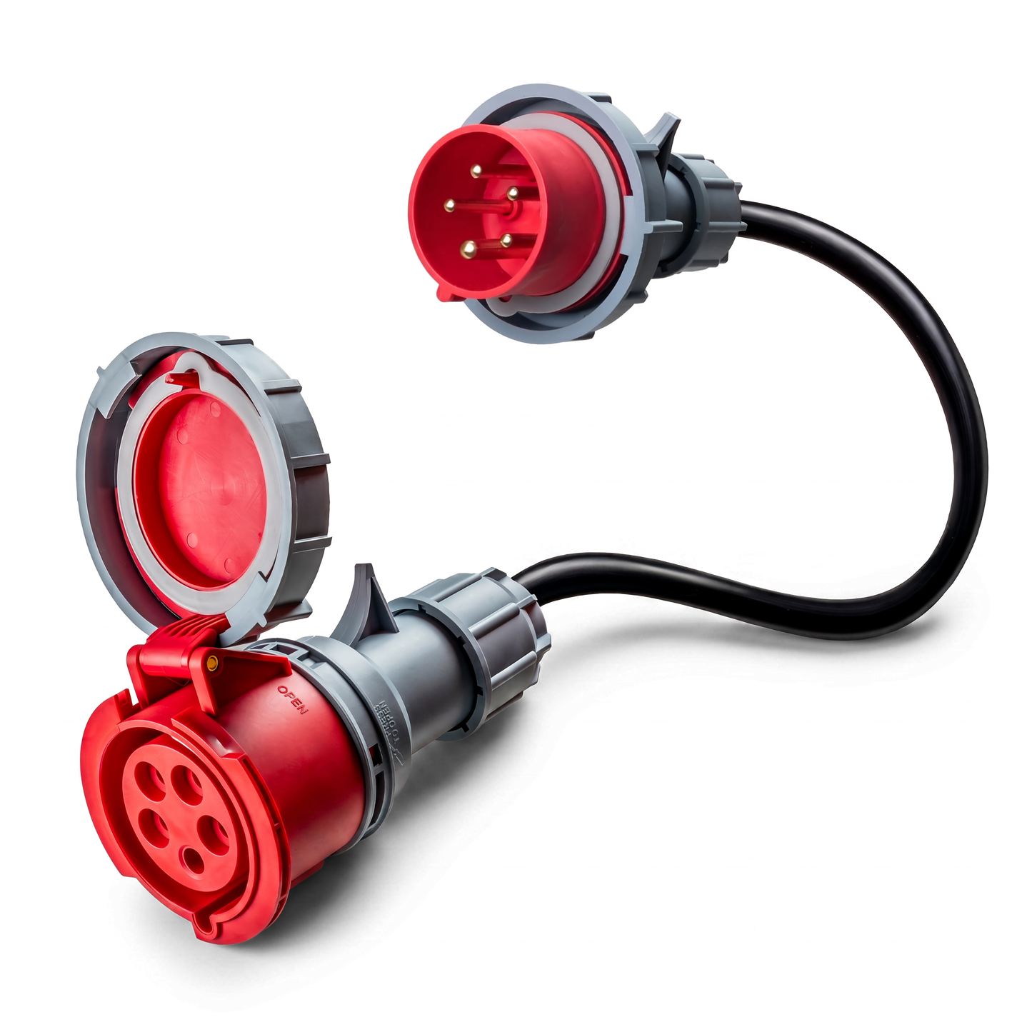 adaptador de comando de 5 pólos de 32A para comando de 5 pólos de 16A