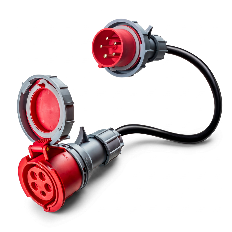 adaptador de comando de 16A de 5 pólos para 32A de 5 pólos