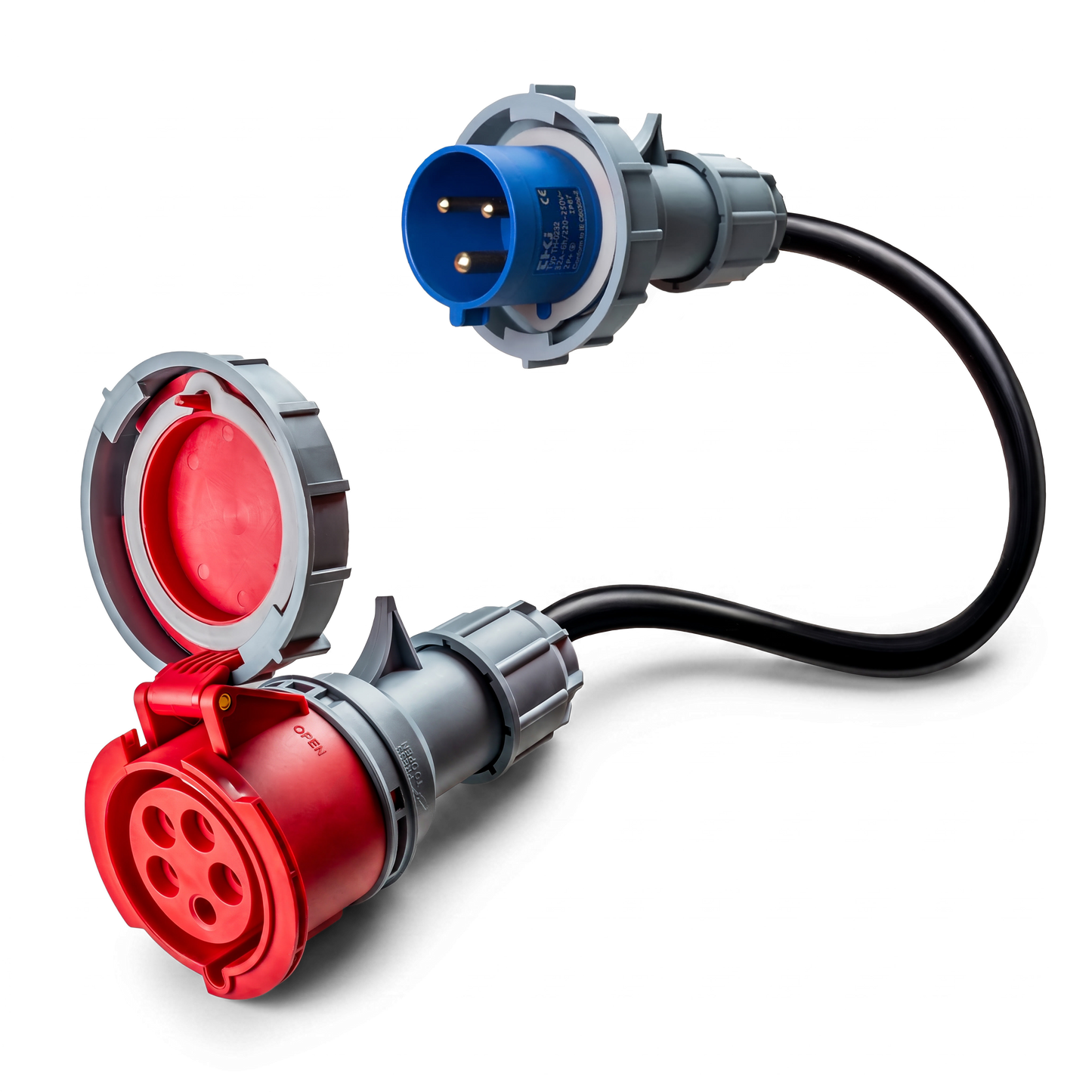 adaptador de comando de 5 pólos de 32A para comando de 3 pólos de 32A