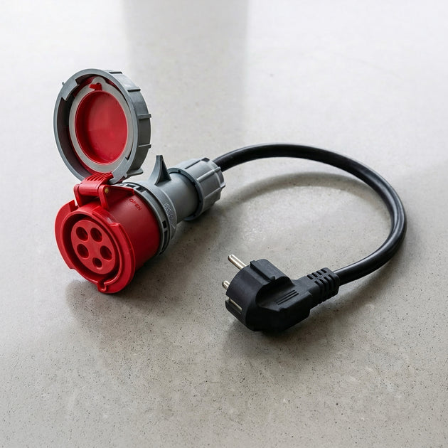 adaptador de 16A de 5 pólos para Schuko