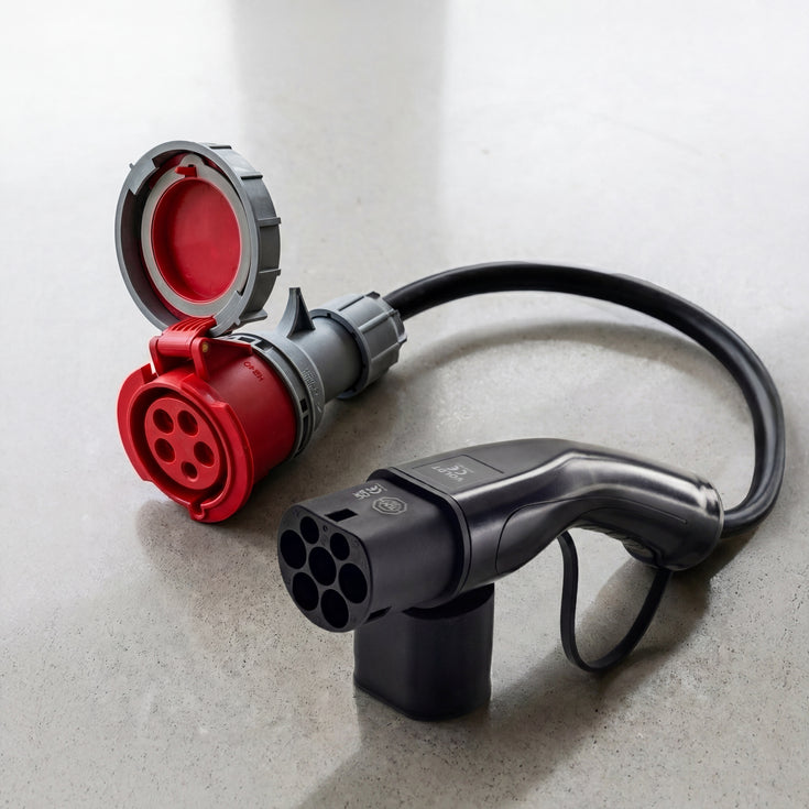 adaptador de 16A de 5 pólos para Tipo 2